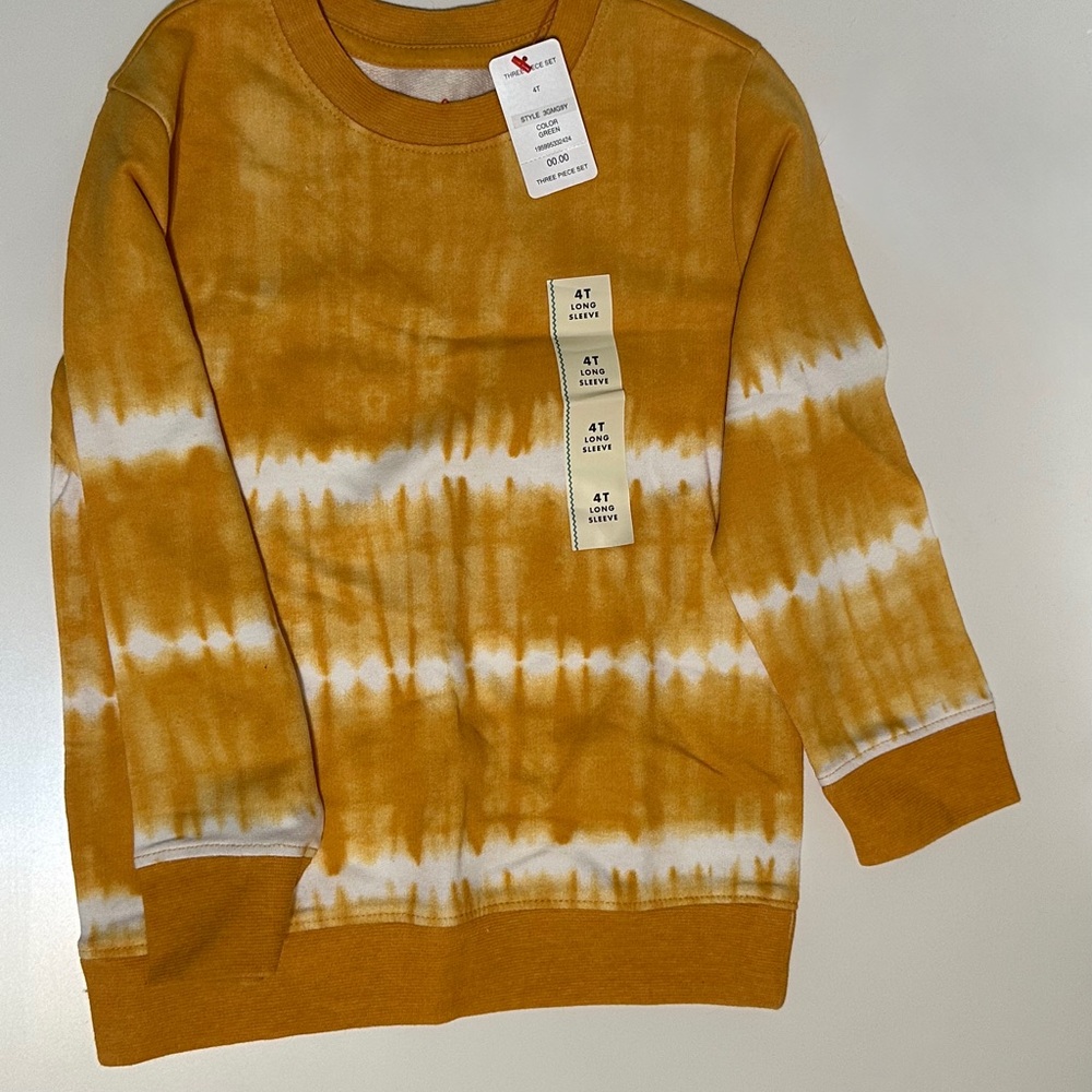 Cat & Jack Yellow Tie-Dye Sweatshirt